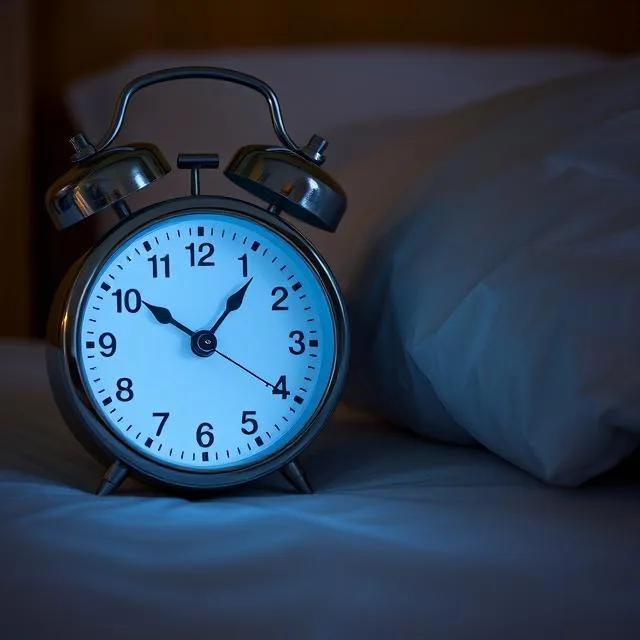 Bedside alarm clock showing frequent nighttime wake-ups
