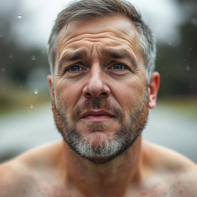 Man feeling dizzy and unfocused due to dehydration.